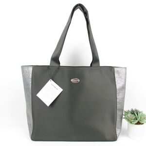 NWT Coach Fragrance Bag Black With Glittery Sliver Sides Travel Bag